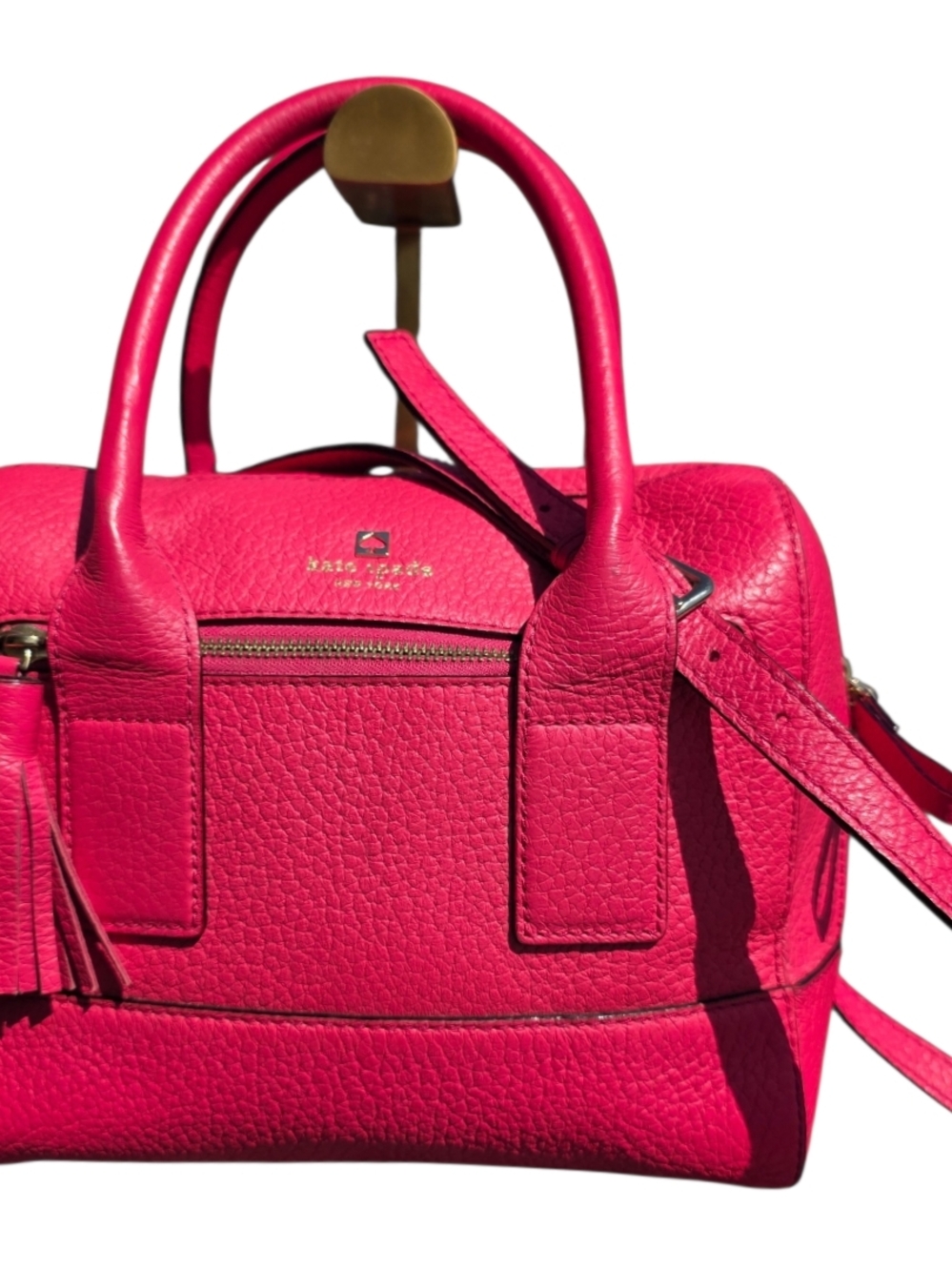 #145 kate Spade Alessa Zinna Hot Pink Leather Satchel